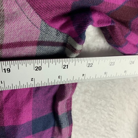 Alpine Design Flannel Shirt‎ Men's Medium Purple Plaid Cotton Button-Up 7015 - Picture 5 of 10